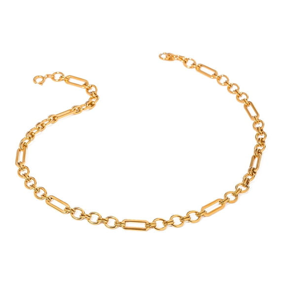 DESIGNICE Waterproof Chain Necklace for Women - 14K Gold Plated Flat Curb, Herringbone, Snake, Rope, Figaro, Cuban Link & Paperclip Necklace - Trendy Stainless Steel Chain Fashion Jewelry