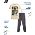 thumbnail image 4 of Pro Athlete Boys' Active Pants Set - 2 Piece Performance T-Shirt and Tricot Jogger Sweatpants - Sports Outfit for Boys (8-16), 4 of 7