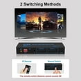 thumbnail image 3 of 4K 60Hz HDMI Matrix 4x2 With Optical And 3.5mm Stereo Audio Out HDMI Matrix Switcher Splitter 4 In 2 Out Support ARC EDID TAPDRA Spare Part, 3 of 4