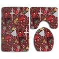 thumbnail image 1 of XDDJA Nutcracker Ballet Red 3 Piece Bathroom Rugs Set Bath Rug Contour Mat and Toilet Lid Cover, 1 of 2
