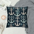 thumbnail image 2 of JEUXUS  Navy Blue Nautical Ocean Starfish Coral Seahorse Anchor Throw Pillow Covers, Ocean Nautical Gifts, Sea Animal Pillow Cases  Home Ship Sofa Decor, 2 of 5