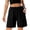 Black, variant on Nkmbld Womens Wide Leg Shorts Casual Summer Elastic Waist Beach Vacation Shorts with Pockets