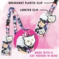 thumbnail image 5 of Space Cat Galaxy Breakaway Lanyard W/ Charm Clear ID Badge Holder Keychain, 5 of 7