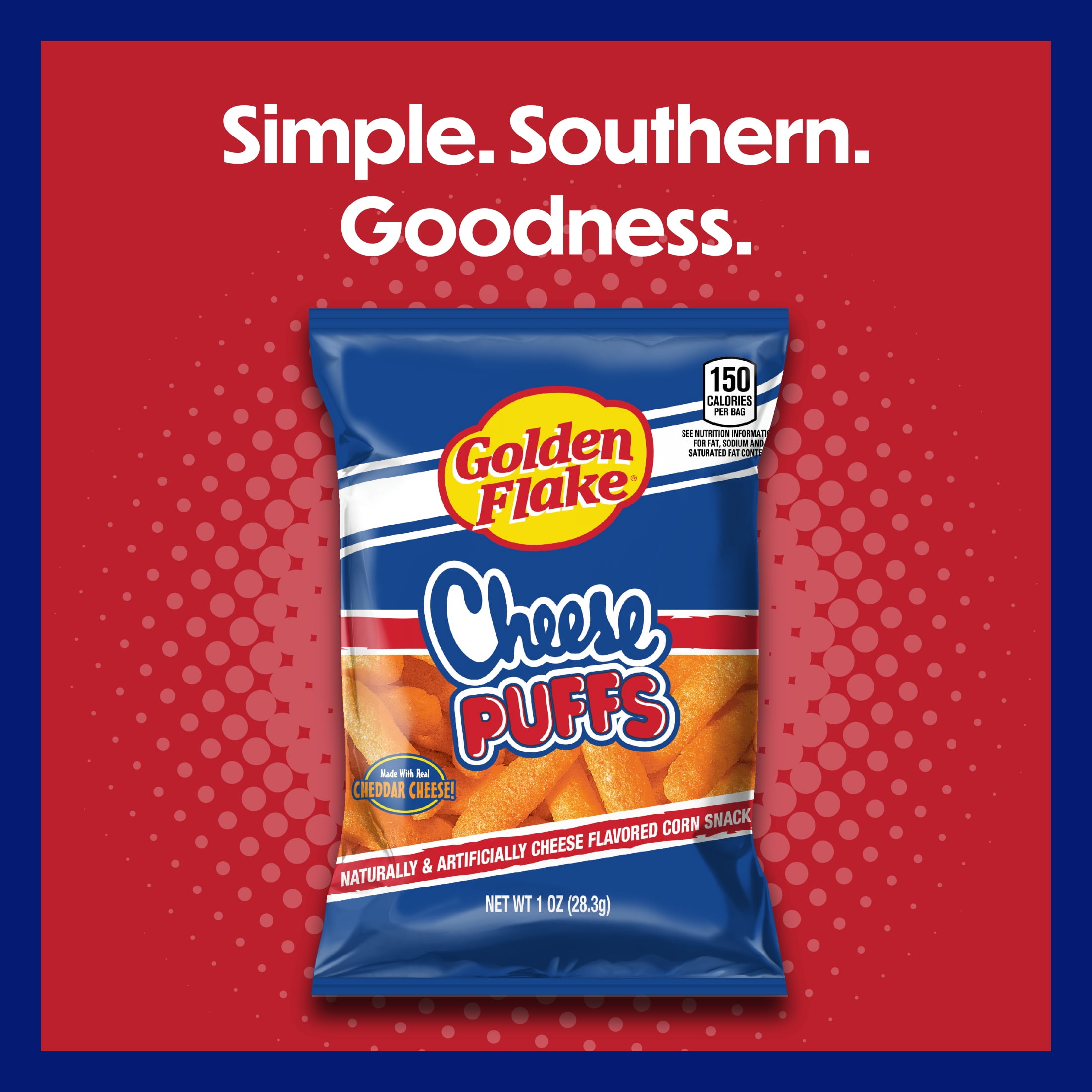 Golden Flake Cheese Puffs, 1 oz Bag