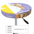 thumbnail image 4 of Bingfone12 inch Padded Round Bar Stool Cover Cushion with Elastic Fabric Round Chair Seat - Corgi Washing in Bathtub, 4 of 7