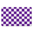 thumbnail image 1 of Luxury Checkered Bath Mat: Absorbent, Non-Slip Bathroom Rugs. Perfectly Machine Washable, Small Indoor Doormat for Shower, Sink & Tub, 20x32in, 1 of 5