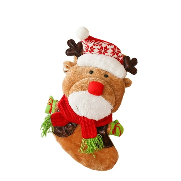 Tarmeek Christmas Stockings, Cute Reindeer Knitted Stockings Hanging Christmas Ornamnets, Xmas Stocking for Fireplace Home Decor Party Favors, Christmas Decorations Indoor