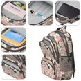 thumbnail image 4 of Chihuahua and Floral Beige Pattern Backpack for School, Cute School Bag with Adjustable Shoulder Straps and Padded Back, 16.9"x12.6"x5.9", 4 of 5