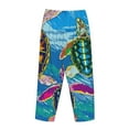 thumbnail image 5 of Junzan Little Sea Turtles Women'S Pajama Pants Drawstring Comfy Sleep Bottoms With Pockets, 5 of 9