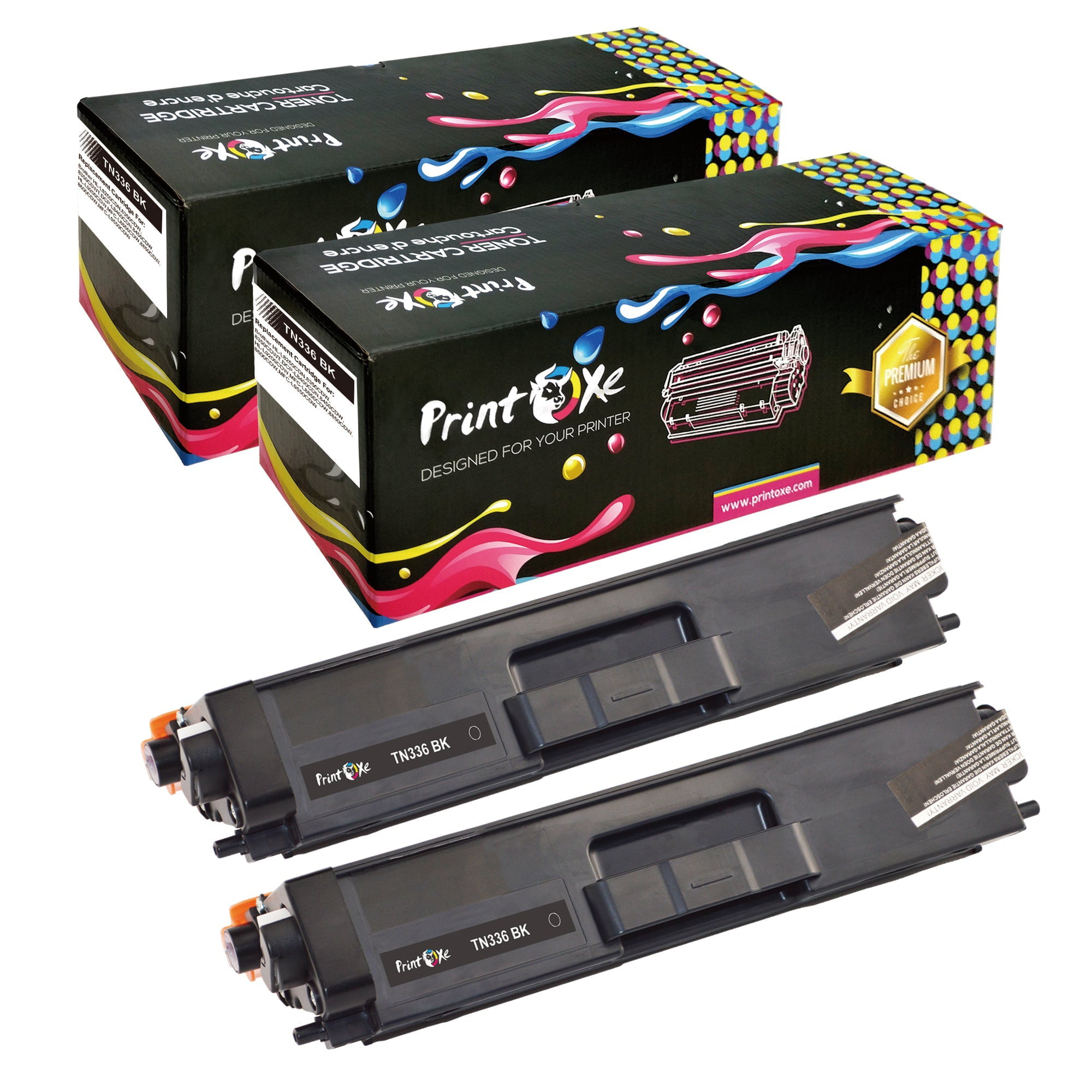 TN336 Compatible Black 2 TN-336 Toner Cartridges TN 336 / 326 for Brother HL L8350CDN L8350CDW L8350CDWT and DCP L8450CDW and MFC L8600CDW L8650CDW L8850CDW -