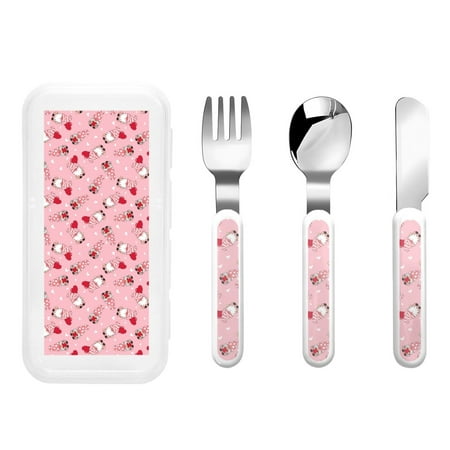 

Qokaie Gnome With Heart for Stainless Steel Kids Silverware Set - Children’s Utensil Set - Children s Knife Fork And Spoon Set