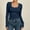 Navy, variant on ZGRBOU Women's Long Sleeve Ribbed Knit Shirts Casual Square Neck Slim Fit Stretch Crop Tops Fall Y2k Basic TShirts
