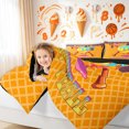 thumbnail image 3 of meiyoeat Softball Ice Cream Twin Bedding for Girls, Candy Baseball Bat Drip Bedding Comforter Set, Black Reversible, 7pcs, 3 of 6