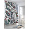 thumbnail image 5 of Christmas Owl Waterproof Fabric Shower Curtain, Xmas Berry Botanical Snowflake Shower Curtain for Bathroom Curtains Bathtubs Hotel Washable Shower Curtains with 12 Hooks Standard 60x72, 5 of 6