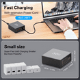 thumbnail image 5 of 6-in-1  USB C Fast Charger Station, GaN Technology PD30W+USB-C/A Charger, Compact & Safe Multi-Device Charger for Family/Business Trip, 5 of 6