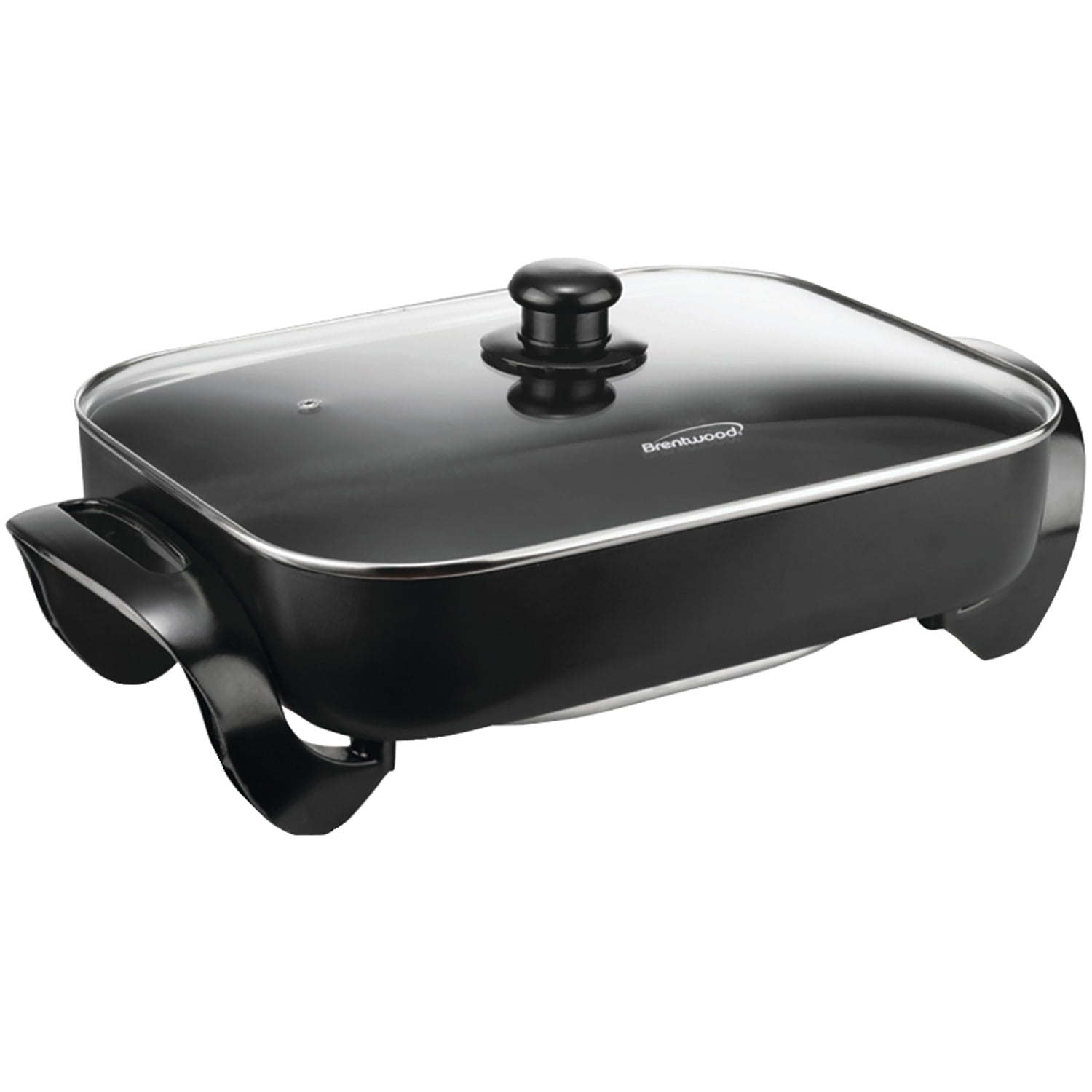 Brentwood 16-In. 1,400-Watt Nonstick Electric Skillet with Glass Lid