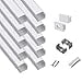 thumbnail image 3 of hunhun 10-Pack 3.3ft/1Meter Plus-Size U Shape LED Aluminum Channel System with Milky Cover, End Caps and Mounting Clips, Aluminum Profile for LED Strip Light, Special for Philips Hue Strip, 3 of 4