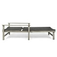 thumbnail image 2 of Grey Metal & Wood Chaise Lounge With Frame And Adjustable Comfortable On -, 2 of 5