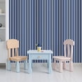 thumbnail image 5 of Peel and Stick Wallpaper Vertical Navy Blue White Stripes Self Adhesive Removable Renter Friendly Contact Paper for Bedroom 17.7in x 118in, 5 of 8