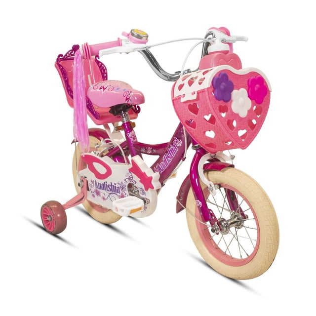 Bicicleta Infantil R12 Morada Canastilla Anfora PortaMuñecas