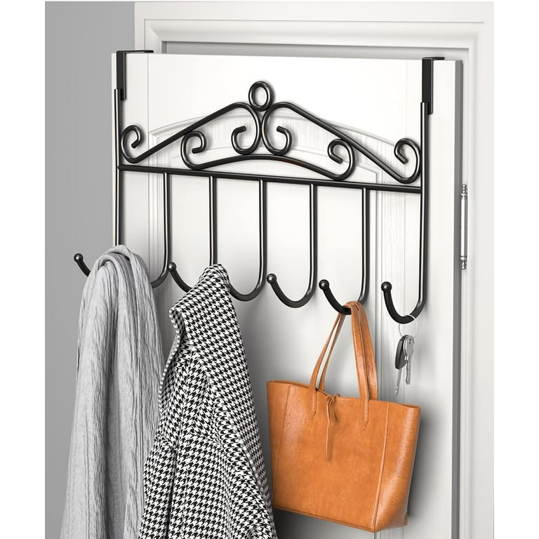 Wattne Heavy-Duty Over The Door Hook Hanger, Black Hooks Coat - Main Image