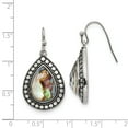 thumbnail image 4 of White Stainless Steel Earring Drop & Dangle Women'S Abalone, 4 of 4