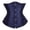 Navy, variant on Elegant Satin Corset Waist Trainer for Shaping Bustier Cincher Girdle Steel Bone Lace Bodice Modern Fashion under Casual Home Wear