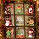 thumbnail image 1 of Pegatinas navideñas para ventana, Papá Noel, copo de nieve, calcomanía de pared artesanal, adornos navideños para el hogar, adornos de Año Nuevo, regalo 2024, 1 of 3