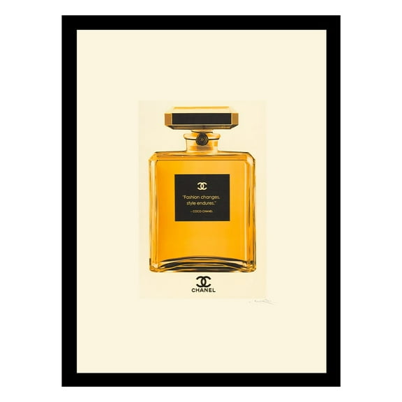 Fashion Glam Perfume Bottle, Classic Quote - Framed Print
