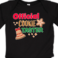 thumbnail image 4 of Inktastic Christmas Official Cookie Taster with Bell and Star Cookie Boys or Girls Long Sleeve Baby Bodysuit, 4 of 5