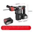 thumbnail image 6 of NANWEI 21V Rotary Hammer Drill, Cordless Demolition Hammer with 4 Drill Bits for Concrete, Metal & Stone, 6 of 10