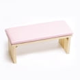 thumbnail image 1 of Reposabrazos para uñas de estilo japonés, suave piel sintética, doble capa de madera, para manicura, cojín de mesa, color rosa, 1 of 12