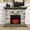 Light Gray, variant on 40-inch Electric Fireplace with Faux Brick and Remote Control