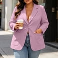 thumbnail image 7 of Lepsheexh Womens Blazers Dressy Casual Long Sleeve Solid Color Suit Jackets Classic Open Front Single Button Fall Winter Blazers, 7 of 7