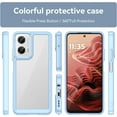 thumbnail image 2 of Case for Moto G35 5G,Moto G35 5G Case,Transparent TPU+PC Acrylic Protective Military Grade  Heavy Duty Shockproof Protection Phone Case for Motorola Moto G35 5G (Blue), 2 of 16