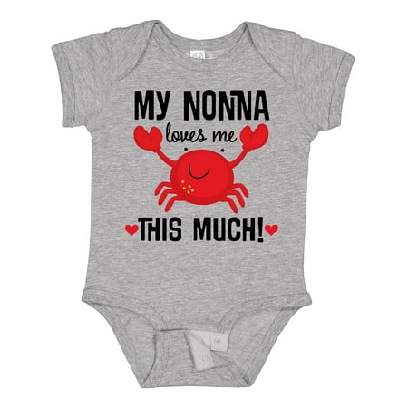 

Inktastic Nonna Loves Me Grandson Gift Baby Boy or Baby Girl Bodysuit