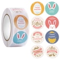 thumbnail image 2 of CoreLiving 8-Design Easter Sticker Roll, Vibrant Spring-Themed Bunny and Egg Labels, Self-Adhesive Craft Stickers for Gift Tags Party Decorations, 500pcs, 2 of 8