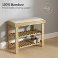 thumbnail image 4 of Keepoman Ottoman Bench Padded Seat with Cushion for Entryway, Hallway, Cream White, 4 of 7
