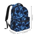 thumbnail image 2 of Gaeub Blue Lightning Ergonomic Lightweight Laptop Backpack - Multiple Pockets for School, Work, Travel, Outdoor Activities -One Size, 2 of 5
