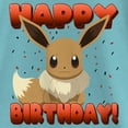 thumbnail image 2 of Girl's Pokemon Eevee Happy Birthday Red Graphic Tee Tahiti Blue Large, 2 of 4