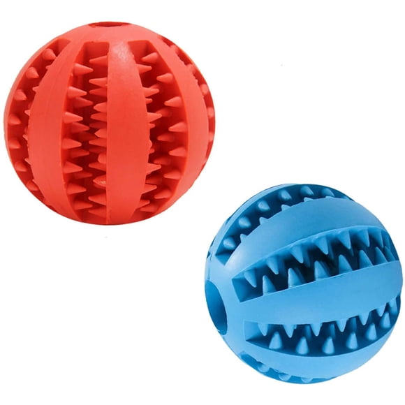 Dog toys squeak ball toys, pieces of natural rubber rubber balls toys for large and small dogs