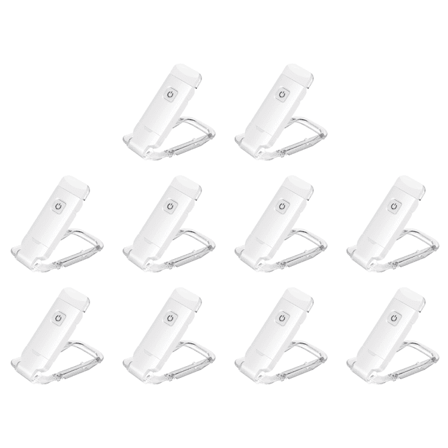 Lectura nocturna libro - Mini lámpara LED con clip recargable por USB (blanco)