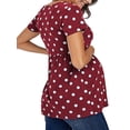 thumbnail image 4 of DYMADE Women's Short Sleeve Ruched Maternity T Shirt Top, 4 of 4