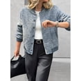 thumbnail image 6 of Womens Short Faux Fur Shearling Jacket Fall Winter Full Zip with Pockets Coats with Pocket Gray S, 6 of 8