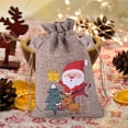 thumbnail image 4 of Advancent 10 Pieces Christmas Gifts Bag Linen Wedding Candy Pouch Home Dining Birthday Favor Cookies Snack Office Farmhouse Kits de decoración para fiestas No. 4, 4 of 6