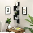 thumbnail image 3 of WELLAND Zig Zag Floating Shelf, Wall Mounted Corner Wall Shelf, Black Finished, 3 of 5