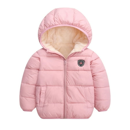 

SYNPOS Toddler Little Boy Girl Winter Thicken Puffer Hooded Jacket Down Coat 3-4T