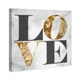 thumbnail image 2 of Wynwood Studio Typography and Quotes Wall Art Canvas Prints 'Build on Love Stone' Love Quotes and Sayings - Gray, Gold, 2 of 4