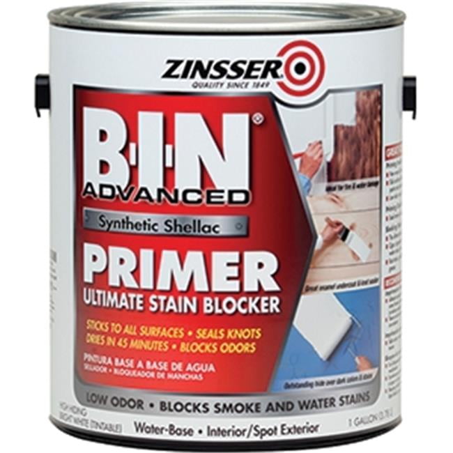 Zinsser Company 270976 1 Gallon BIN Advanced White Synthetic Shellac Stain & Odor Blocking