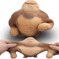 thumbnail image 1 of Juguete de mono, figura de gorila elástica para niños y adultos, juguete antiestrés para descomprimir y apretar, juguete para aliviar el estrés para niños, juguete sensorial para la ansiedad., 1 of 5